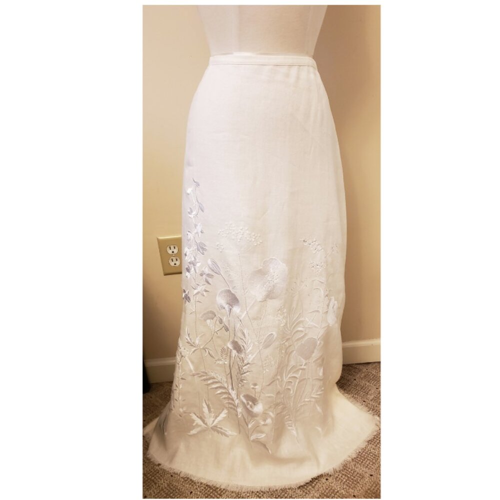 Armand Ventilo France Floral Embroidered Maxi Skirt Size-EU 46/US L